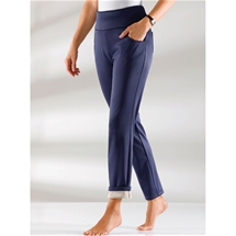 Fleecy Back Wide Waist Pants