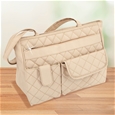 Beige Diamond Quilted Bag_B428_0