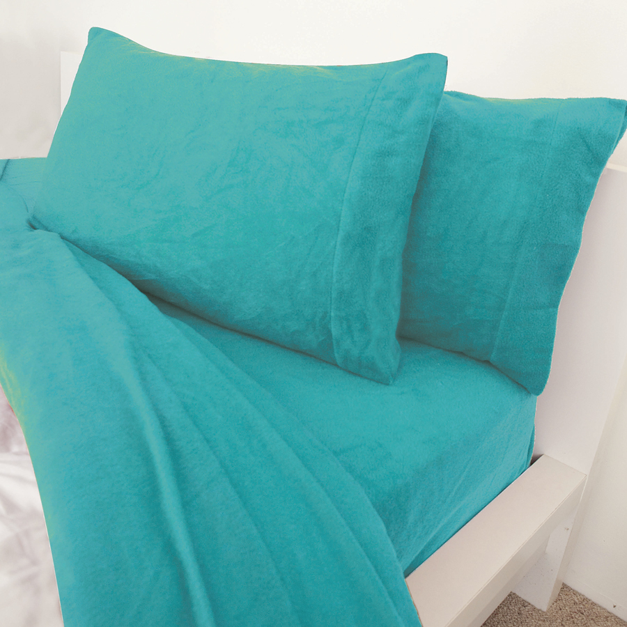 Teal Polar Fleece Sheet Queen Magnamail