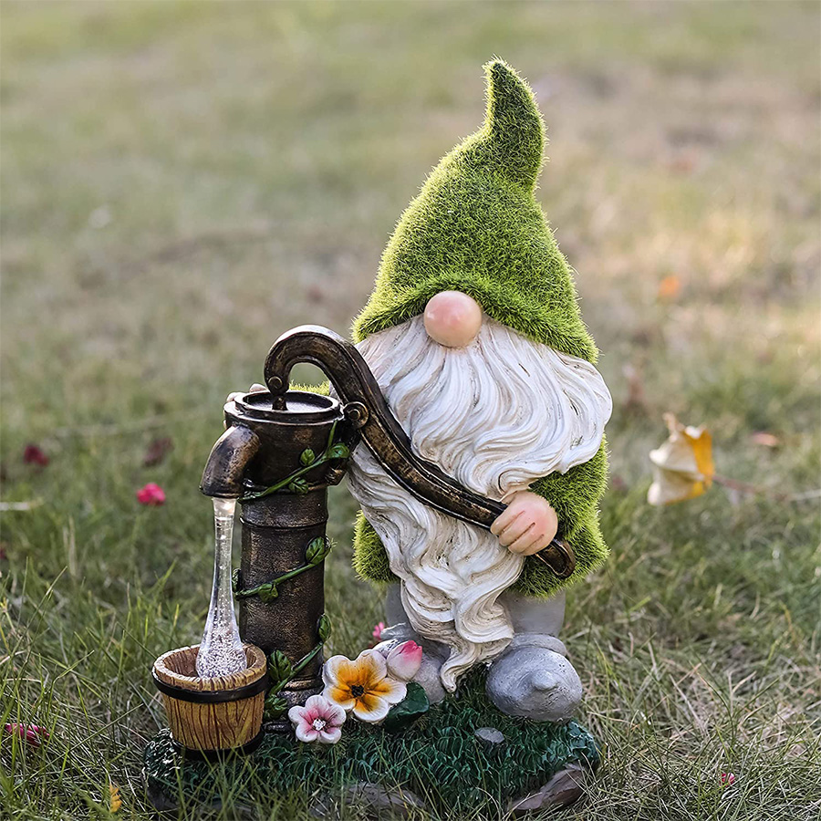 Solar gnomes garden shop lights